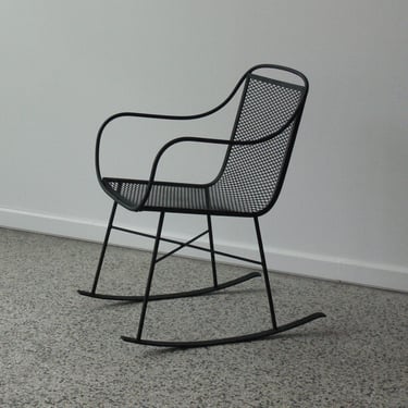 Mid Century Salterini Inspired Wire Mesh Rocking Chair (2 Available) 