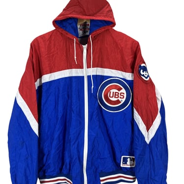 Vintage Felco Chicago Cubs Red White Blue Dugout Jacket Adult Large
