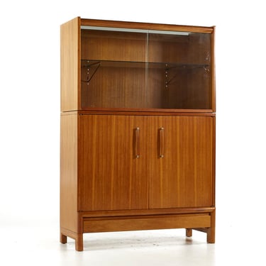 John Keal for Brown Saltman Mid Century Bleached Mahogany Buffet and Hutch - mcm 