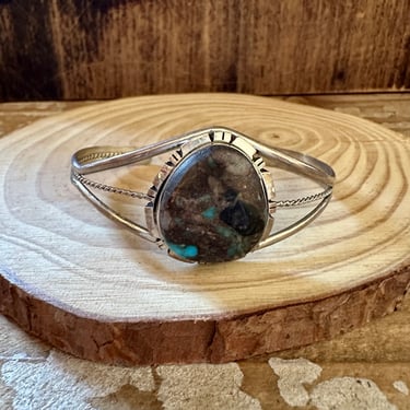 CALVIN SPENCER Blue Ridge Turquoise Cuff 14g | Turquoise and Silver Bracelet | Calvin Spencer Jewelry | Blue Ridge Turquoise 