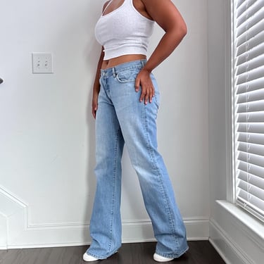 Y2K Does 70s High Waist Jeans | Lucky Brand Button Up Straight Leg Jeans | Size 14 Large 