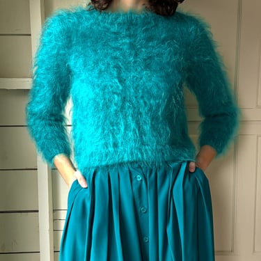 90s Hand Knit Mohair Sweater | S