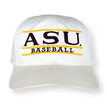 Vintage 90s The Game Arizona State University Baseball Split Bar Embroidered Collegiate SnapBack Hat Cap 