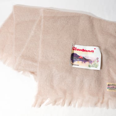 Vintage Mohair Pile Wrap, Shawl, Throw, Glentana 