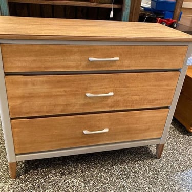 Nicely up cycled mid century 3 drawer chest 40” x 17.5” x 33.5”