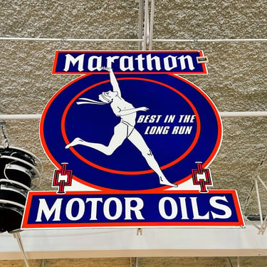 Marathon Motor Oil Sign