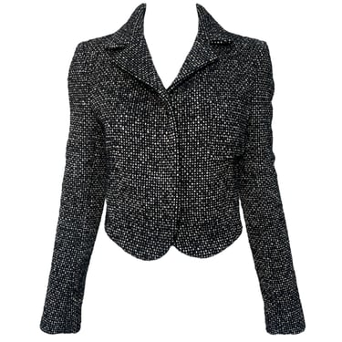 Balenciaga 2003 Tweed Tailored Cropped Blazer