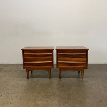 Sculptural Mid Century nightstands -pair 