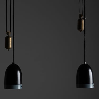Pulley Lamp Pendants by Oscar Torlasco