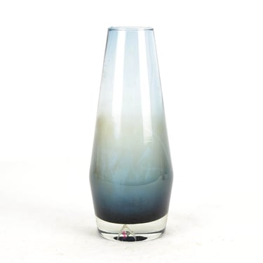Glass vase Tamara Aladin for Riihimäki Suomi Finland smoked glass 60s glass vase flashed glass Brocante flower vase design mid century studio glass 