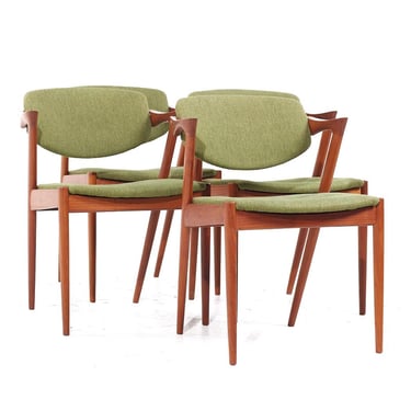 Kai Kristiansen Mid Century Danish Teak Z Dining Chairs - Set of 4 - mcm 