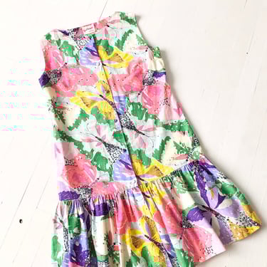 1960s Butterfly Print Shift Dress 