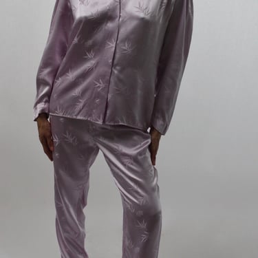 Handmade Vintage Lavender Silk Pant Set