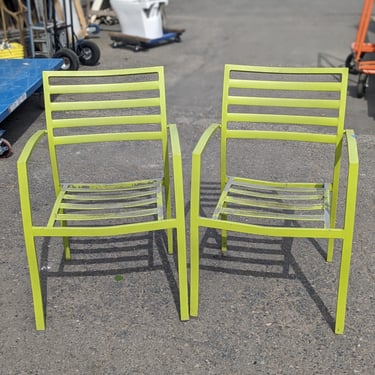 Lime Green Patio Chair Set 22 x 21 x 32.5