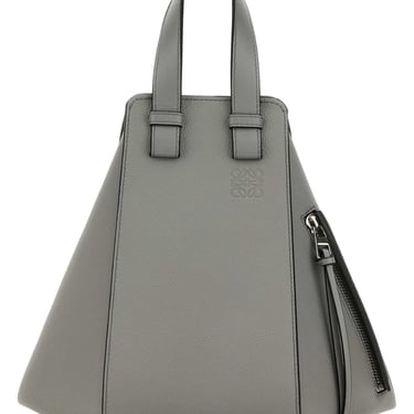 Loewe Women Grey Leather Small Hammock Handbag