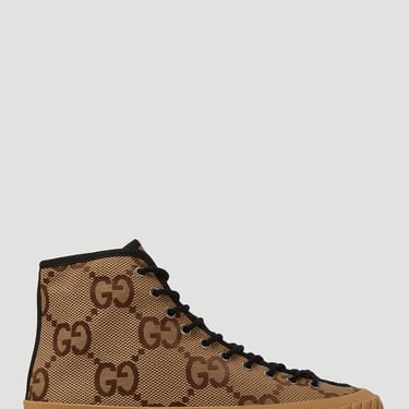 GUCCI Tortuga High Top Sneakers in Camel