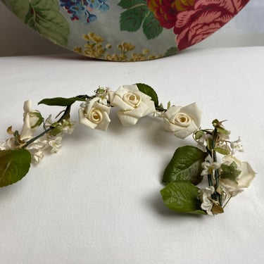 Vintage millinery flowers~ Floral adornment sewing hats hair decor antique silk flowers assorted 30’s 40’s 50’ 60’s multi white floral stem 