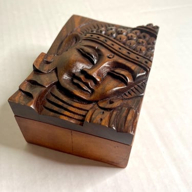 Hand Carved Buddha Trinket Box from Bali 