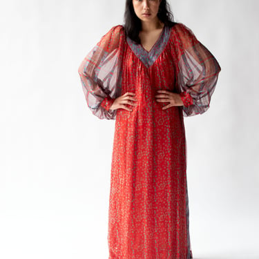 1970s Silk Dress | Raksha of Hindimp London 