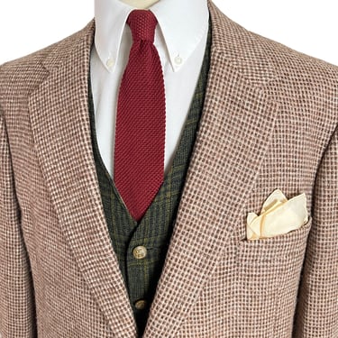 Vintage HARRIS TWEED Wool Blazer ~ 44 Long ~ Donegal ~ jacket / sport coat ~ Preppy / Ivy League / Trad ~ 