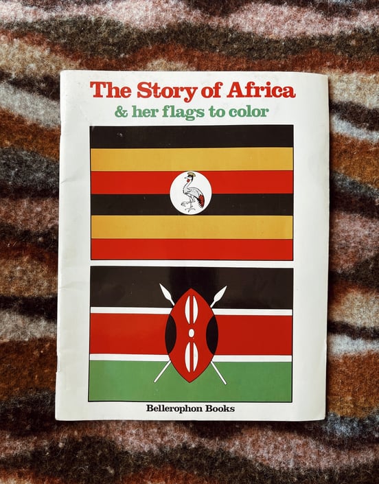 Vintage Softcover &quot;The Story of Africa &amp; Her Flags To Color&quot; (1993)