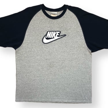 Vintage 90s/00s Nike Center Logo Cut & Sewn Graphic T-Shirt Size Large 