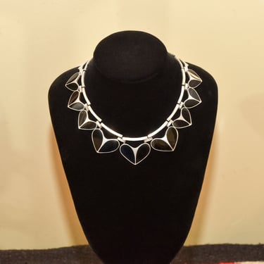 Collier Vintage Taxco Mexique - Argent 925 Et Turquoise - Longueur 17,5" - Occasion