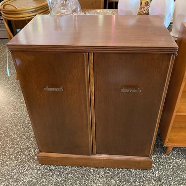 4 cubby wooden record cabinet 30.5” x 19” x 36.5”