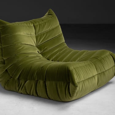 Togo Chair in Green Velvet