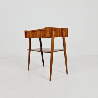 Midcentury Carlstrom & Co teak vintage side table/ bedside table/ night stand, 1960s 