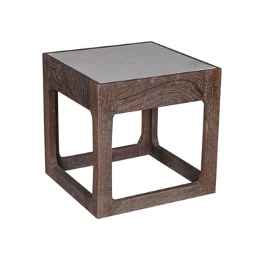 Wooden Coffee Table with Marble Top