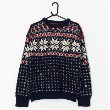 Vintage Scandinavian wool Christmas Sweater - Medium 