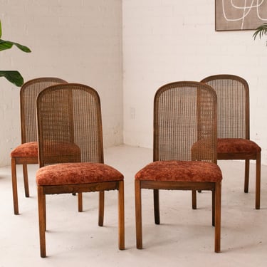 Crushed Burnt Orange Dining Chairs