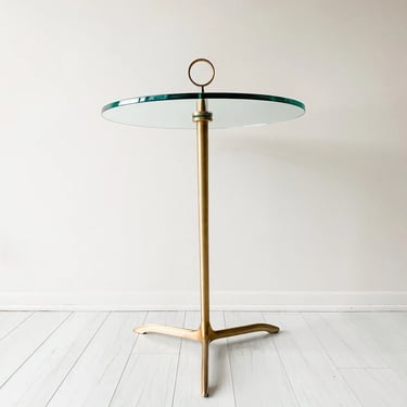 Cesare Lacca style tripod brass table