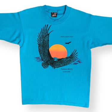 Vintage 1994 “Where Eagles Soar” Nature & Animal Pueblo West Colorado Graphic T-Shirt Size Medium/Large 