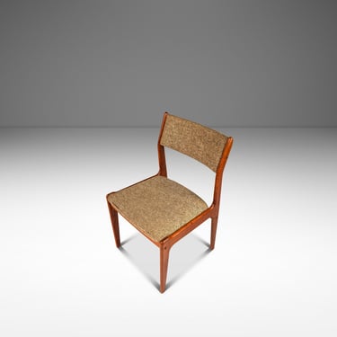 Danish Mid-Century Modern Dining / Desk Chair in Solid Teak & Original Oatmeal Fabric by Scandinavia Woodworks Co., c. 1970's 