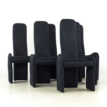 Pierre Cardin Mid Century Armless Dining Chairs - Set of 6 - mcm 