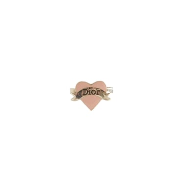 Dior Pink Logo Heart Ring