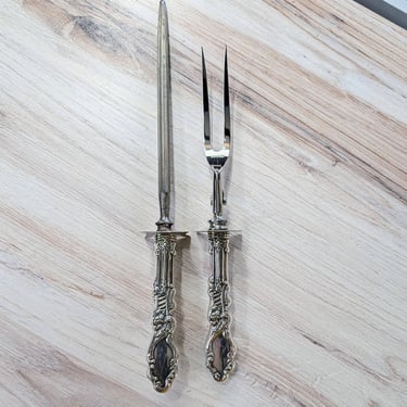 Versailles by Gorham Sterling Silver Lg Carving Fork and Steel, c1888 