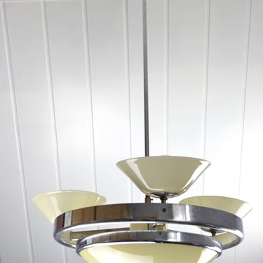 Art Deco ceiling lamp streamline design lamp 30s 40s chandelier lamp ceiling lamp Lights german chandelier design vintage chrome 