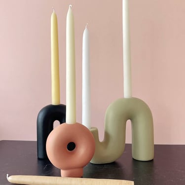 Neutral Taper Candles | Set of 5