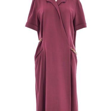 Hermes Belted Wrap Shirt Dress