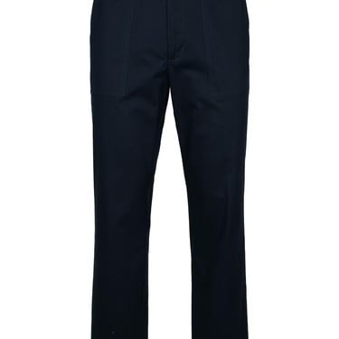 Moncler Navy Cotton Trousers Man