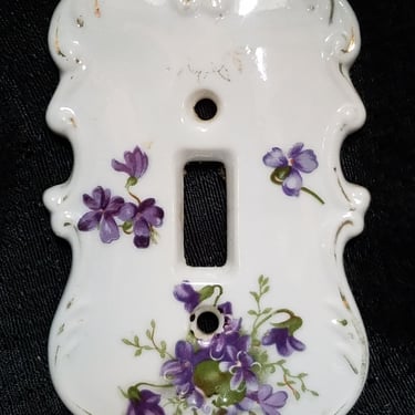Vintage Porcelain Switchplate 3.625 x 5.125