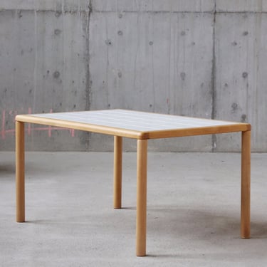 Danish Beech &amp; Tile Dining Table