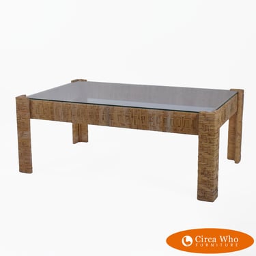 Wrapped Rattan Coffee Table