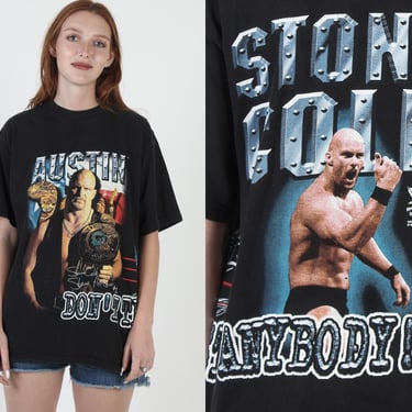 1998 Stone Cold Steve Austin Tee / Dont Trust Anybody WWF WWE Wrestling T Shirt L 