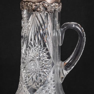Gorham Sterling Silver Mounted Cut Glass Pitcher