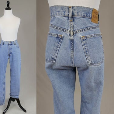 90s Old Navy Button Fly Jeans - Light Blue Denim Pants - Holes and Fade - Vintage 1990s - 33