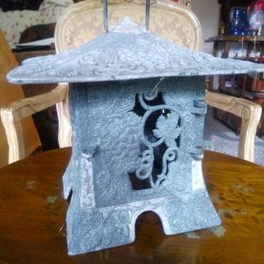 CAST Iron Pagoda  Japanese Lantern, Cast Metal Candle Holder, Home Decor 